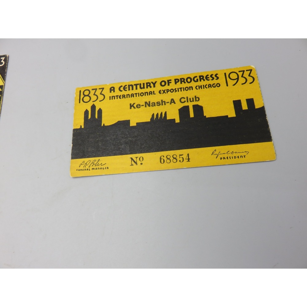 1933 Chicago Worlds Fair Century of Progress Ke-Nash-A Club Card 68854 Ephemera